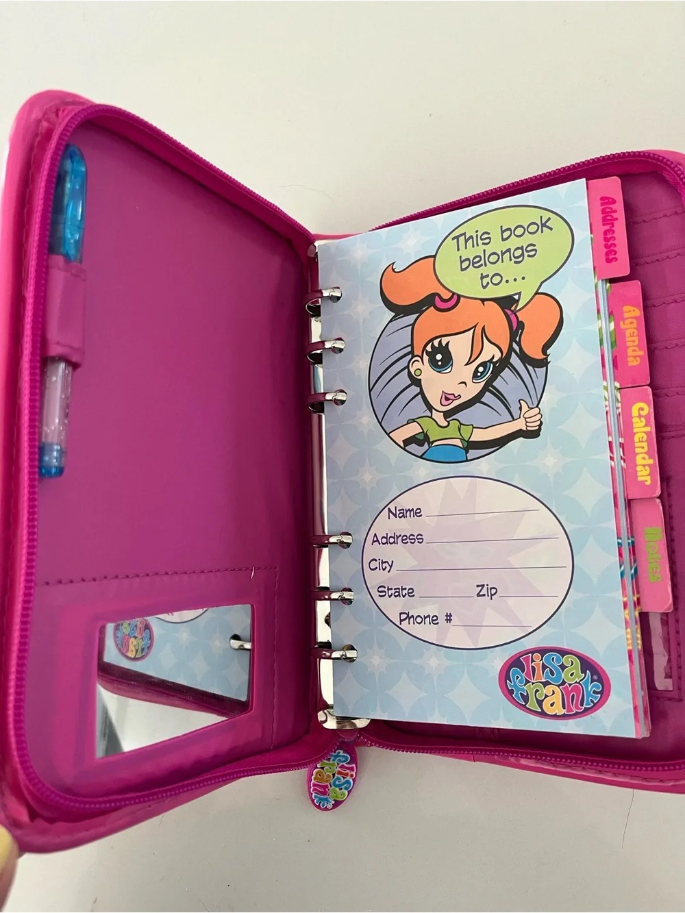 Lisa Frank Pink Puppy Love Sparkle Planner Vintage 90s y2k